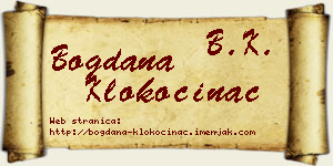 Bogdana Klokočinac vizit kartica